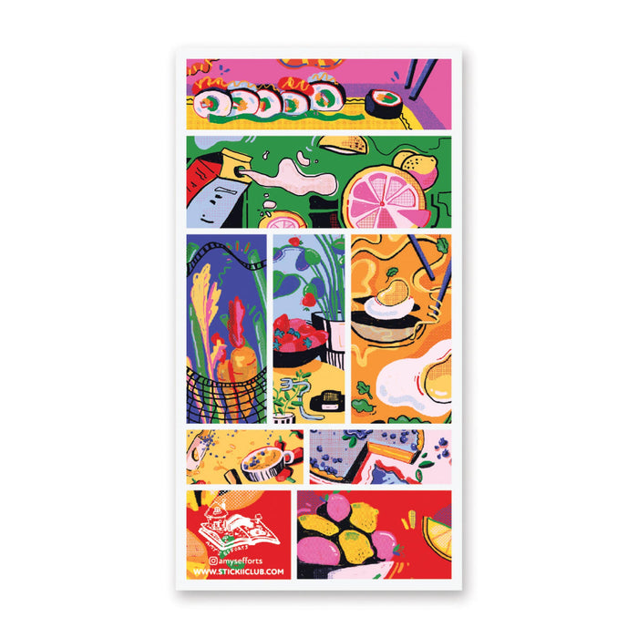 Neon Foods Sticker Sheet