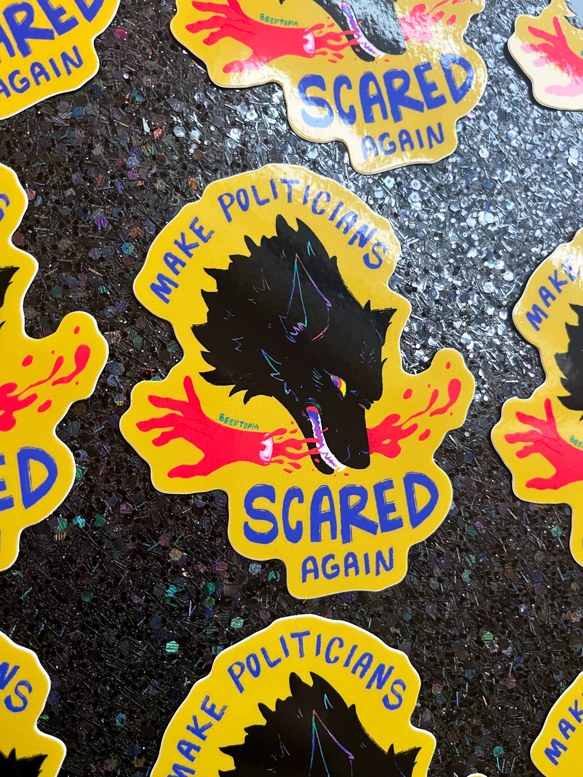 Make Politicians Scared Again Waterproof Vinyl Sticker