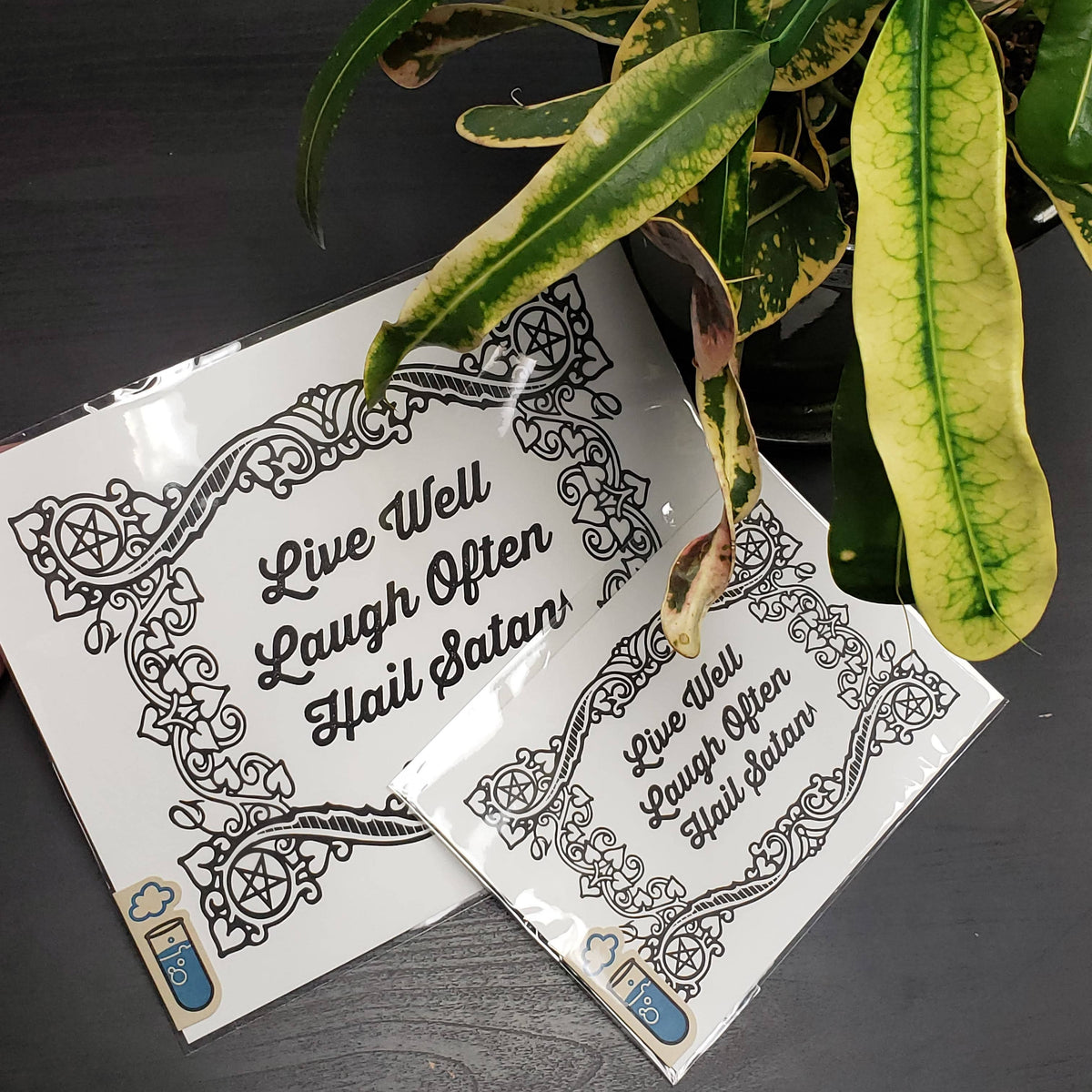 Hail Satan - Letterpressed Print Wall Art