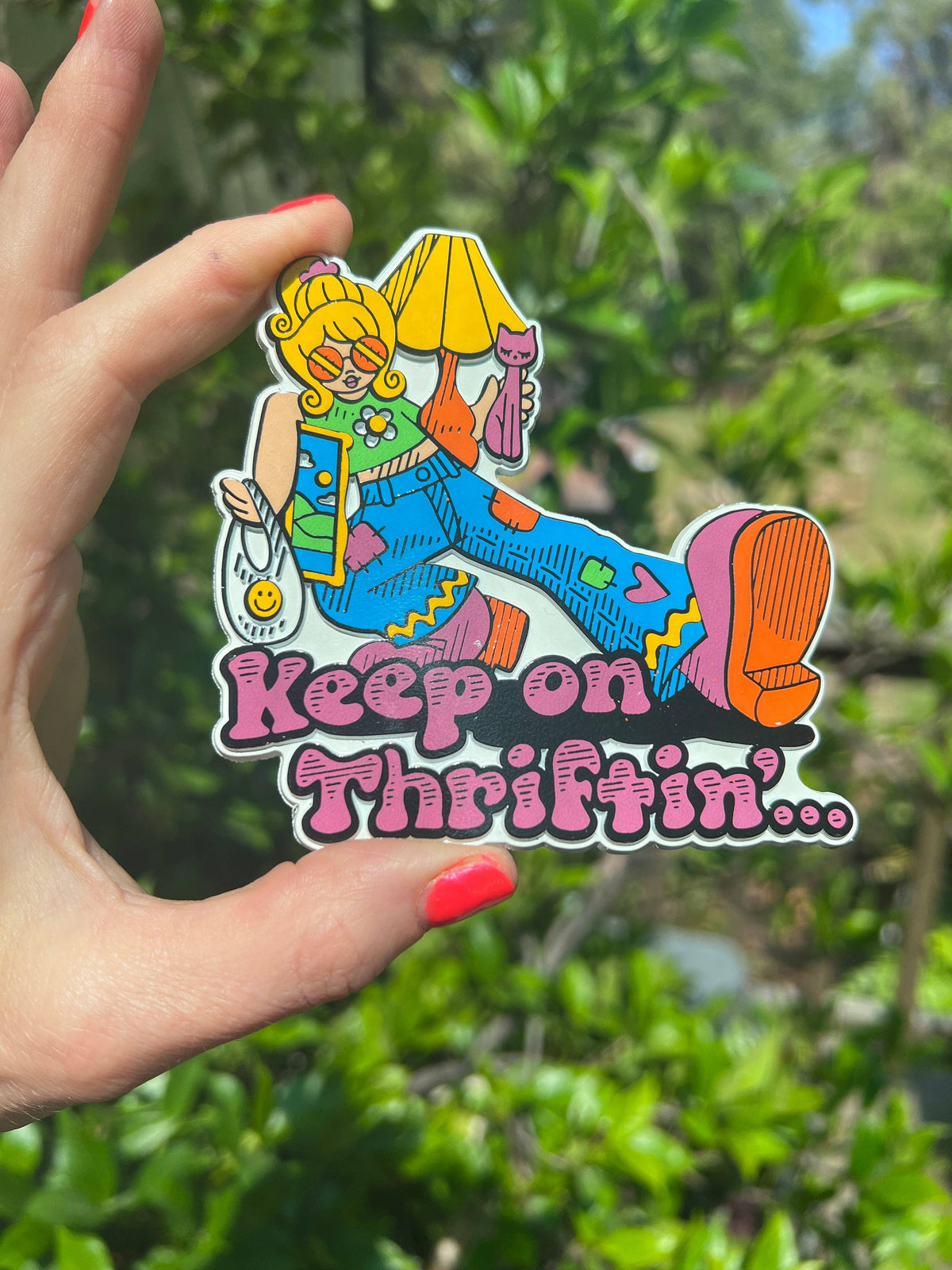 MAGNET Keep on Thriftin EXTRA LARGE Rubber Magnet