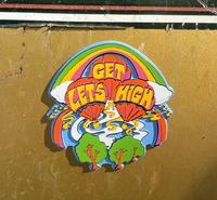 MAGNET Let's Get High Rubber Magnet Stoner Weed Funny