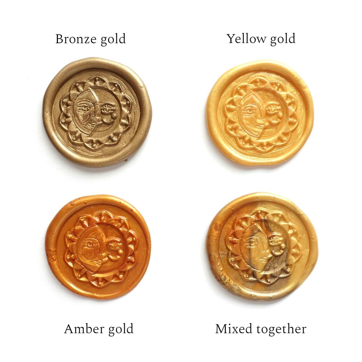 Mixed Golds Amber Bronze Yellow 100pcs sealing wax beads