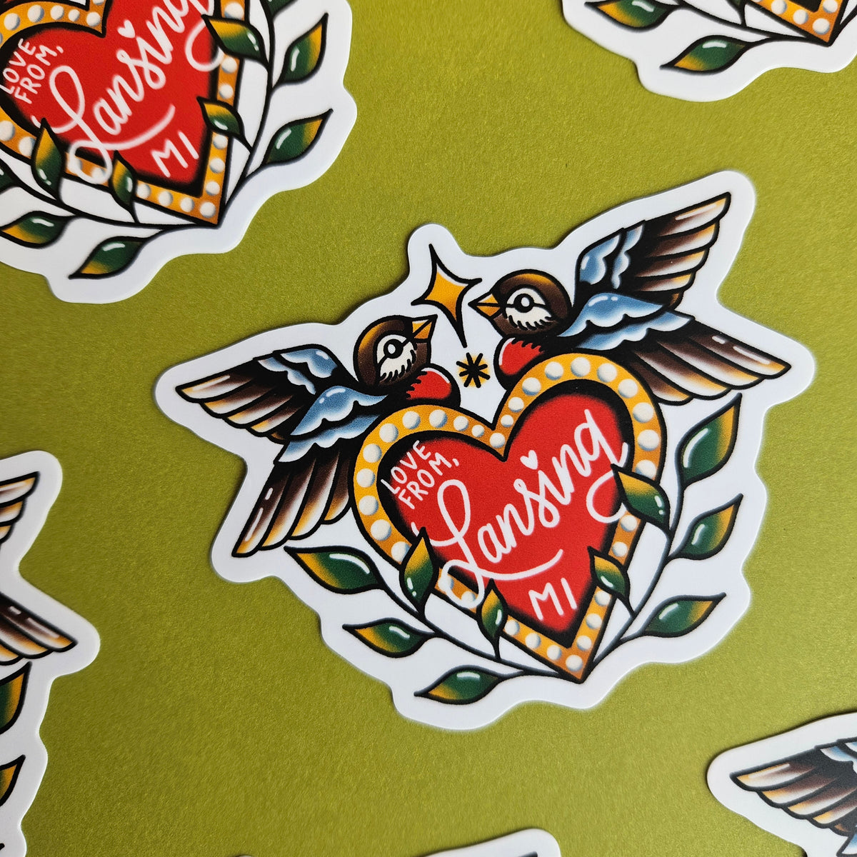 Love From, Lansing MI - Sticker