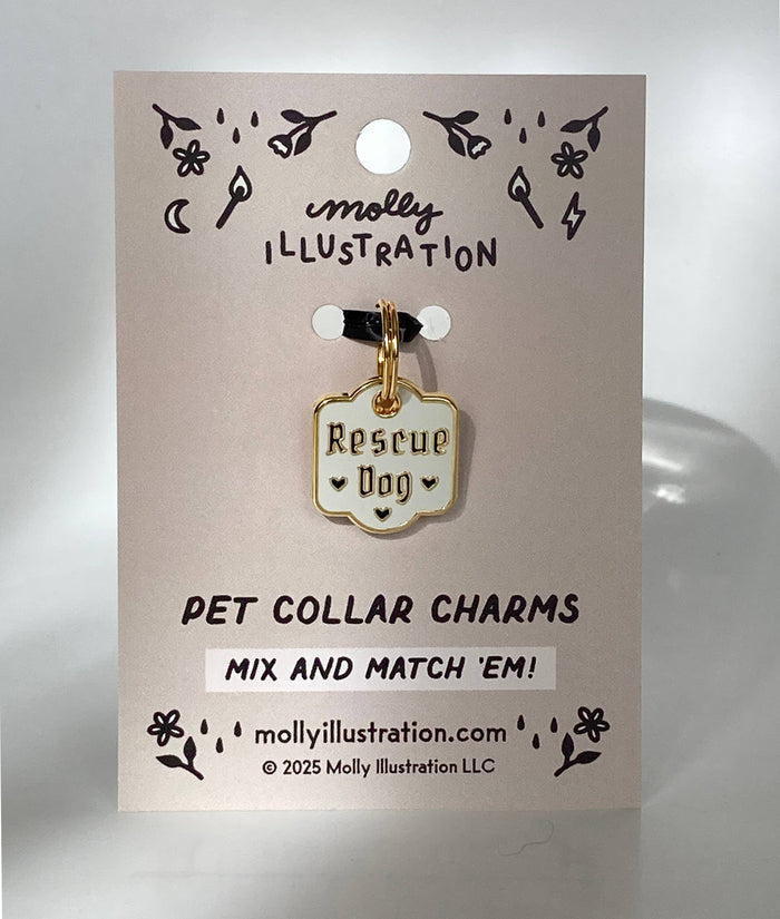 Rescue Dog Pet Collar Charm