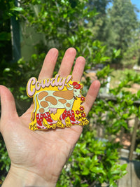 MAGNET Cowdy! Cow Cowgirl Rubber Magnet