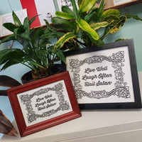 Hail Satan - Letterpressed Print Wall Art