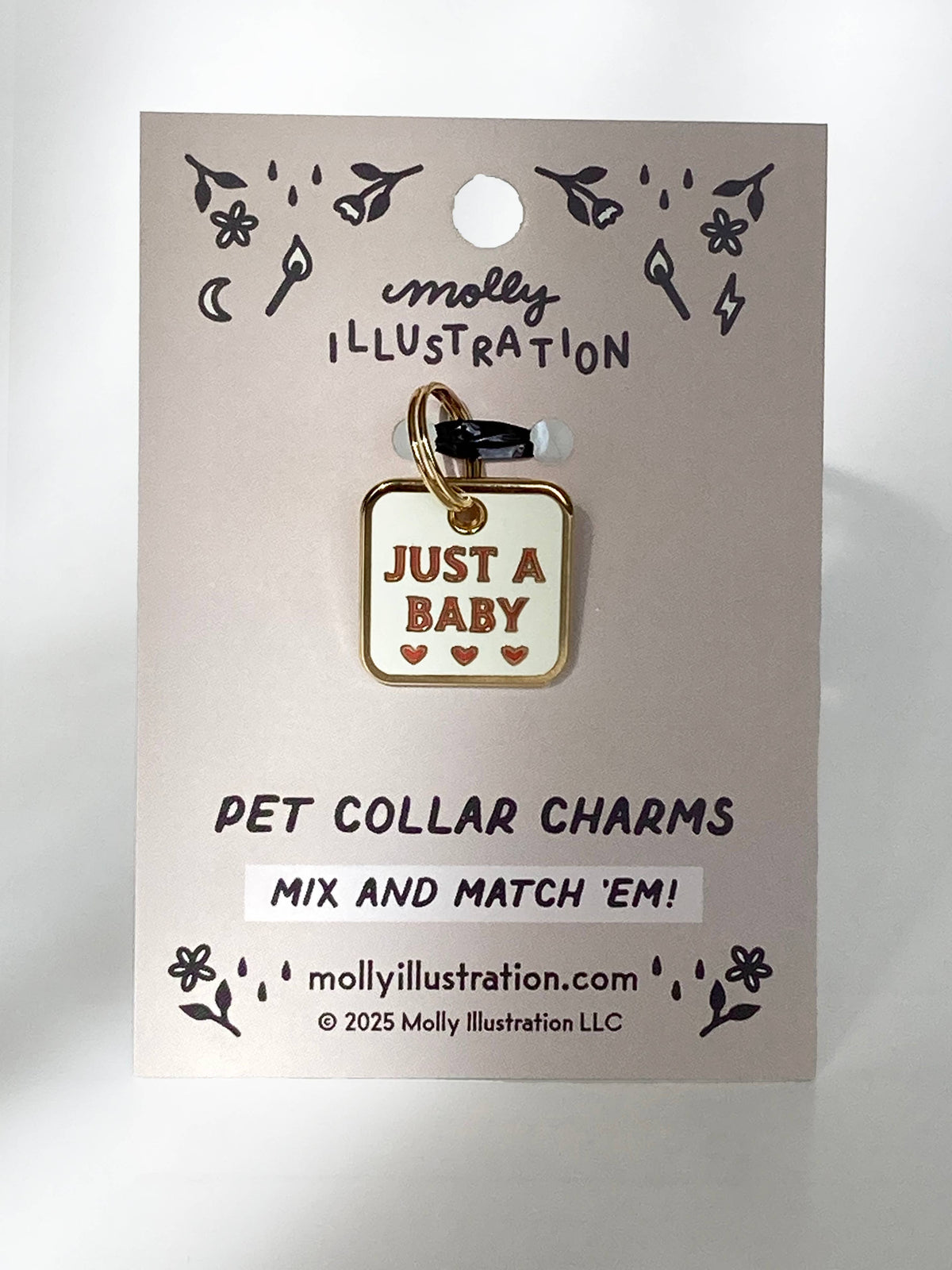 Just a Baby Pet Collar Charm