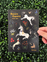 Unicorn Tapestry Medieval Waterproof Vinyl Sticker Sheet