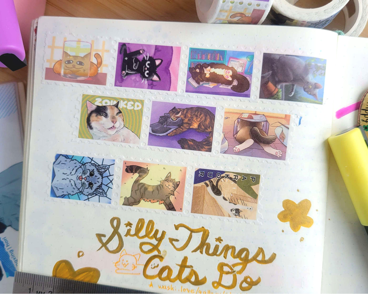 Silly Things Cats Do Washi Tape