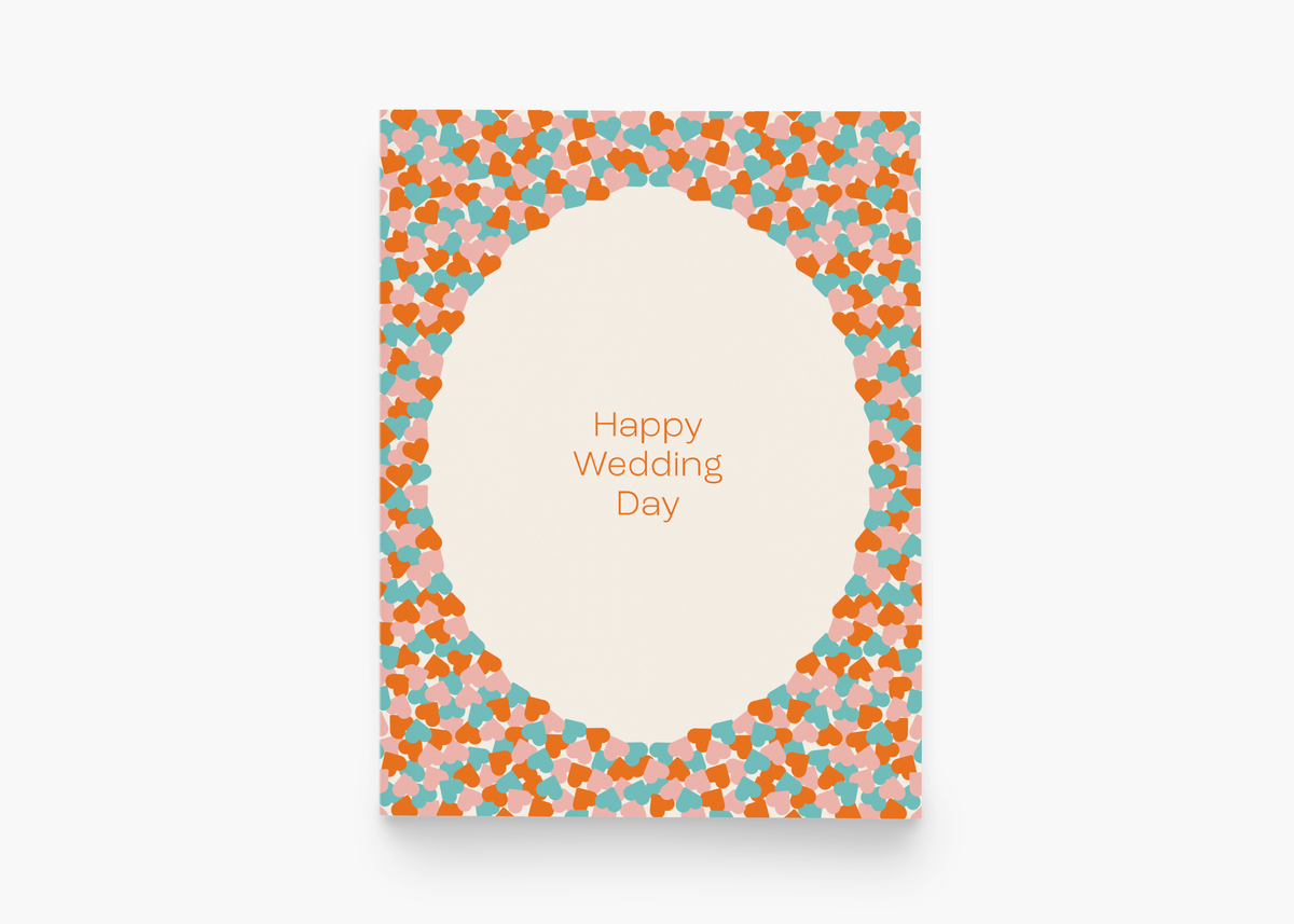 Wedding Day Hearts Greeting Card