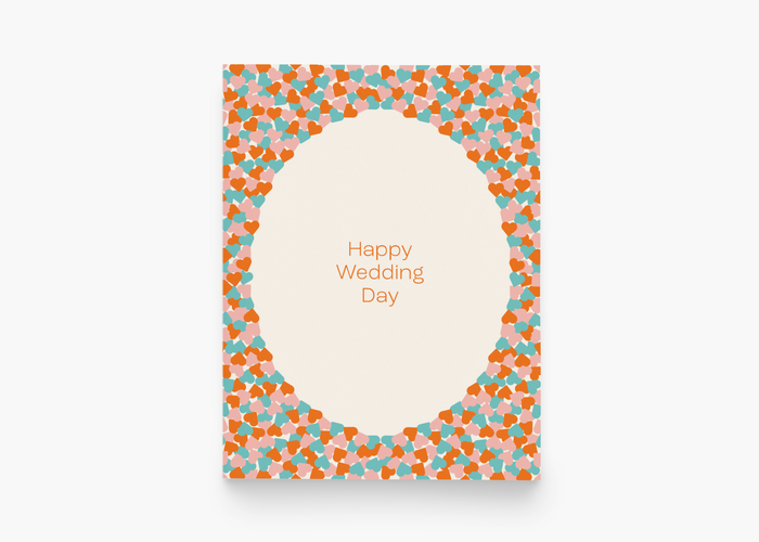 Wedding Day Hearts Greeting Card