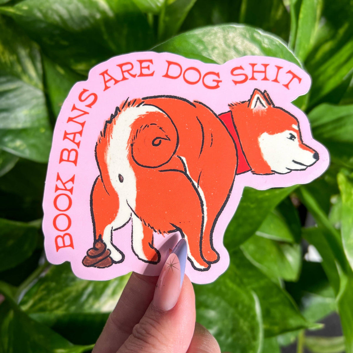 Book Bans Are Dog Shit Sticker