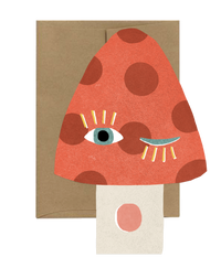 Mushroom Blink - Die Cut Card