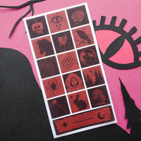 Black & Red Forest Sticker Sheet