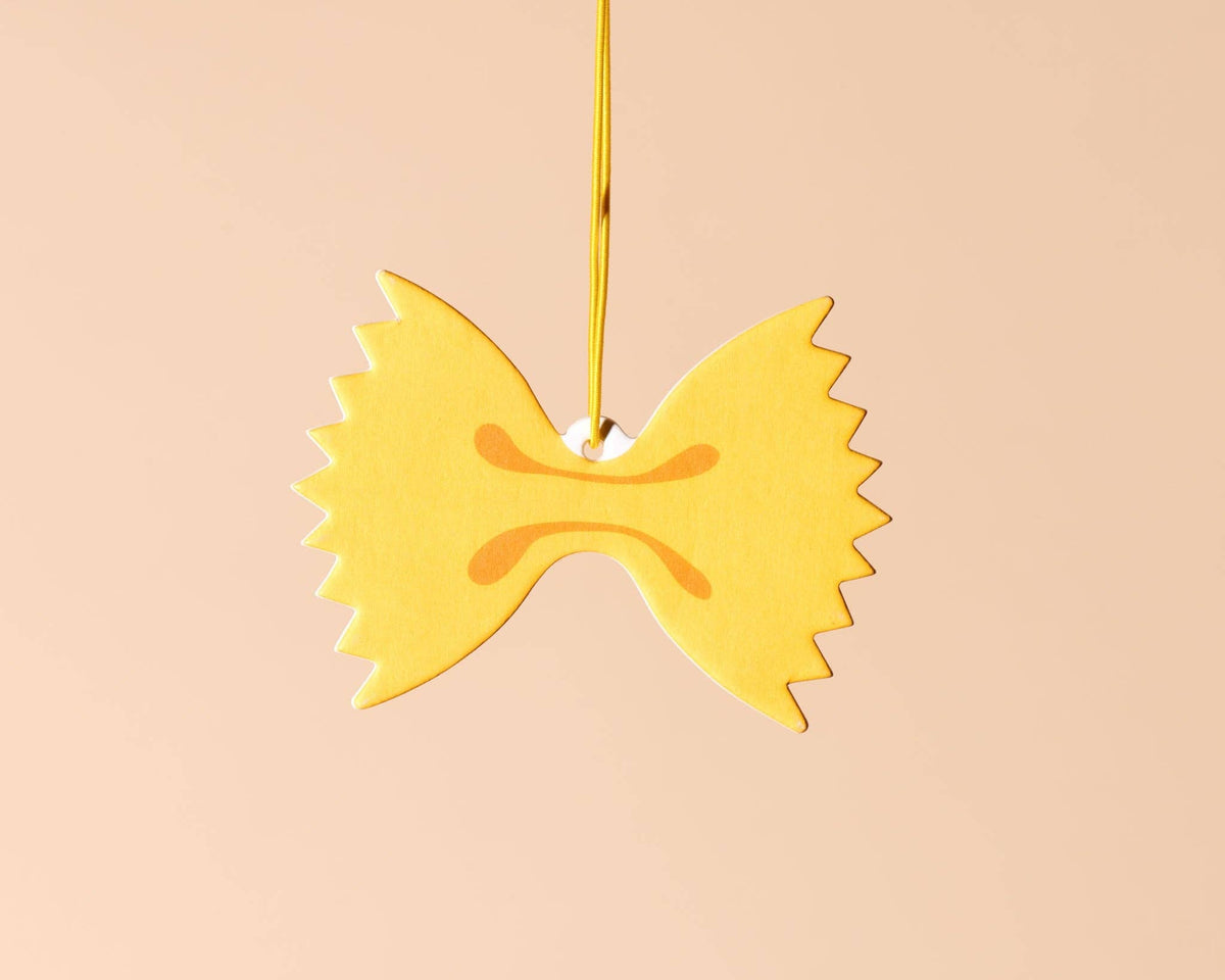 Farfalle Bowtie Pasta Air Freshener - Lemon Scent - Fathers Day Gift Mothers Day Spring Easter