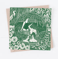 Still Water Card , wild swim, rivers, nature, herons