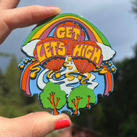 MAGNET Let's Get High Rubber Magnet Stoner Weed Funny