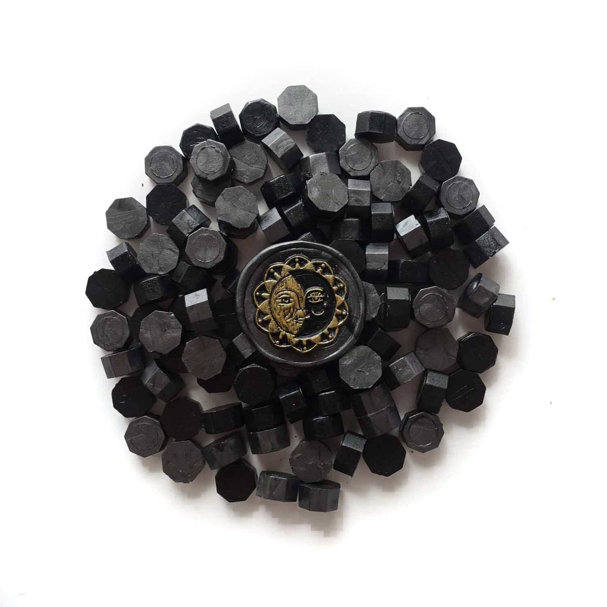 Mixed Blacks Midnight and Ink Black 100pcs sealing wax beads