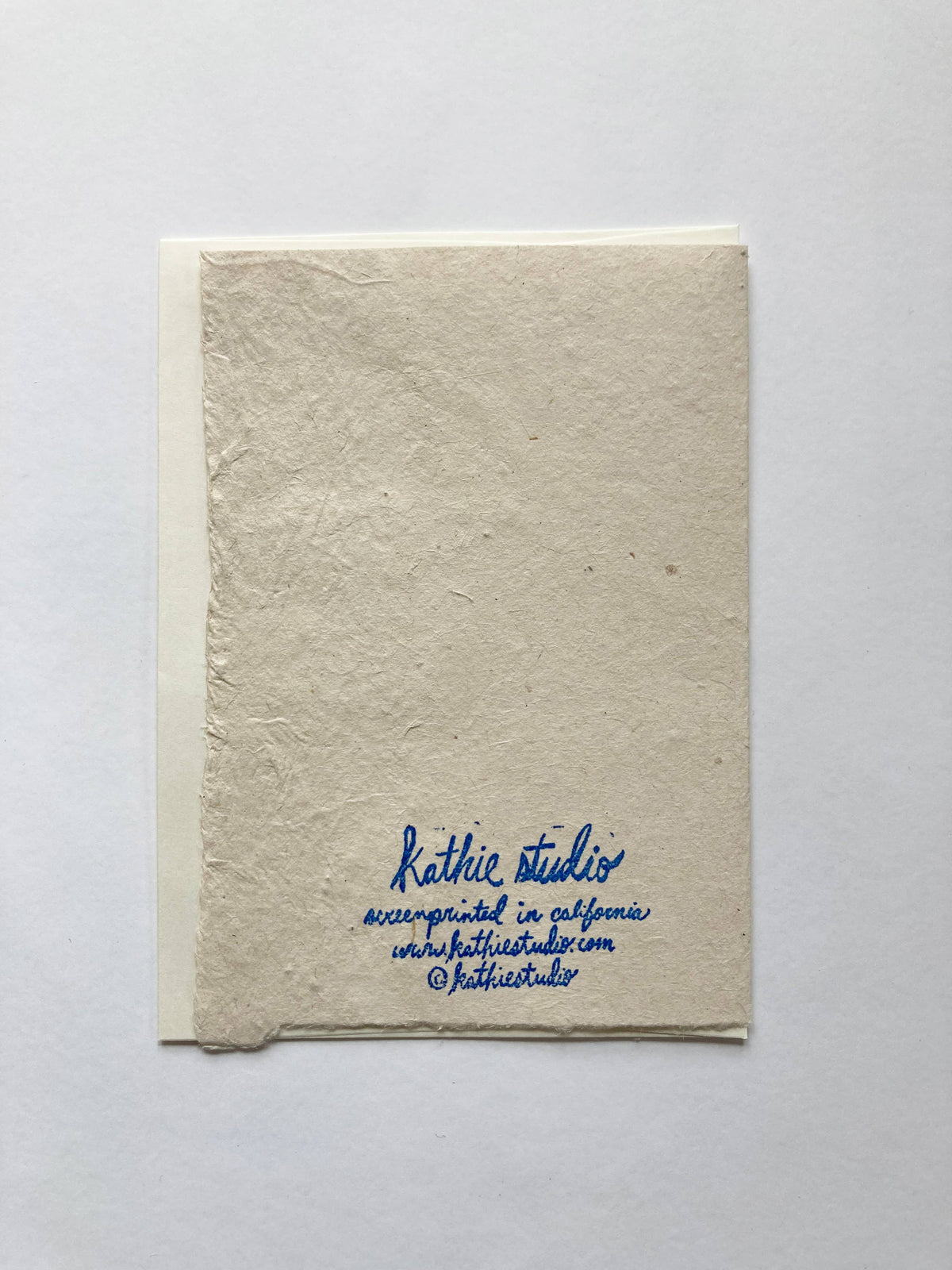 Peony Bouquet Silkscreen Card on Handmade Paper