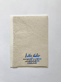 Peony Bouquet Silkscreen Card on Handmade Paper