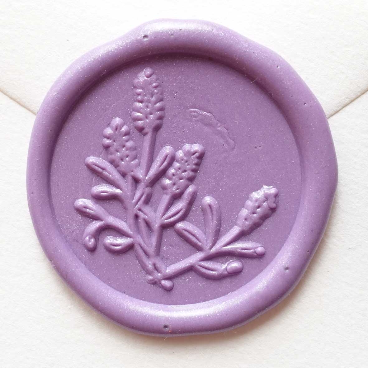 Lavender flowers wax seal stamp or stamp head