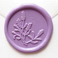 Lavender flowers wax seal stamp or stamp head