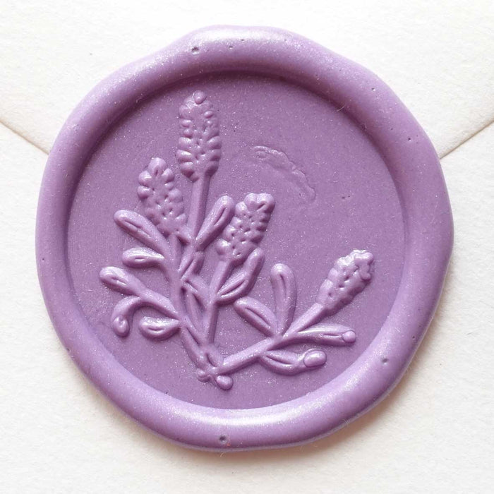 Lavender flowers wax seal stamp or stamp head