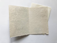 Peony Bouquet Silkscreen Card on Handmade Paper