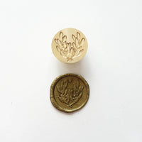 Olive Leaves wax seal stamp or stamp head