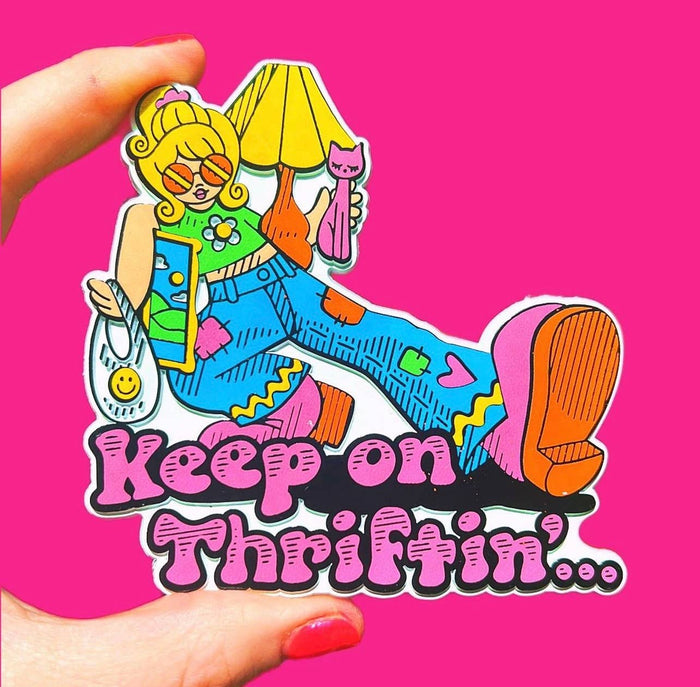 MAGNET Keep on Thriftin EXTRA LARGE Rubber Magnet