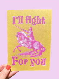 A7 LARGE I'll Fight For You Card