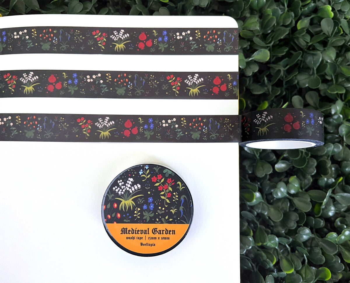 Medieval Unicorn Garden Washi Tape (15mm x 10m)