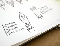 "Nibs & Ink" - 4"x6" Clear Stamp Set (16 stamp designs)