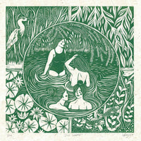 Still Water Card , wild swim, rivers, nature, herons