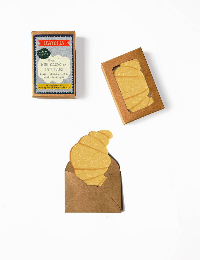 Croissant Mini Cards - box of 6