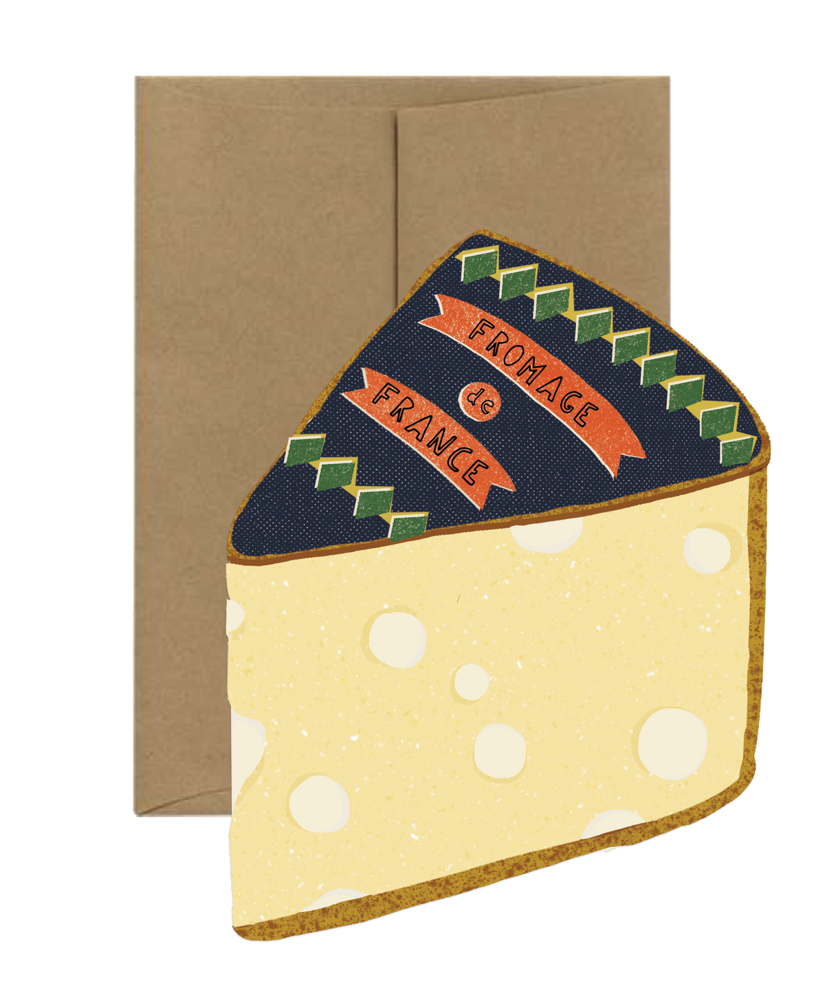 Cheese Card - French Collection Die Cut