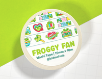Froggy Fan Washi Tape | Frog Lover | Back to School | Y2K