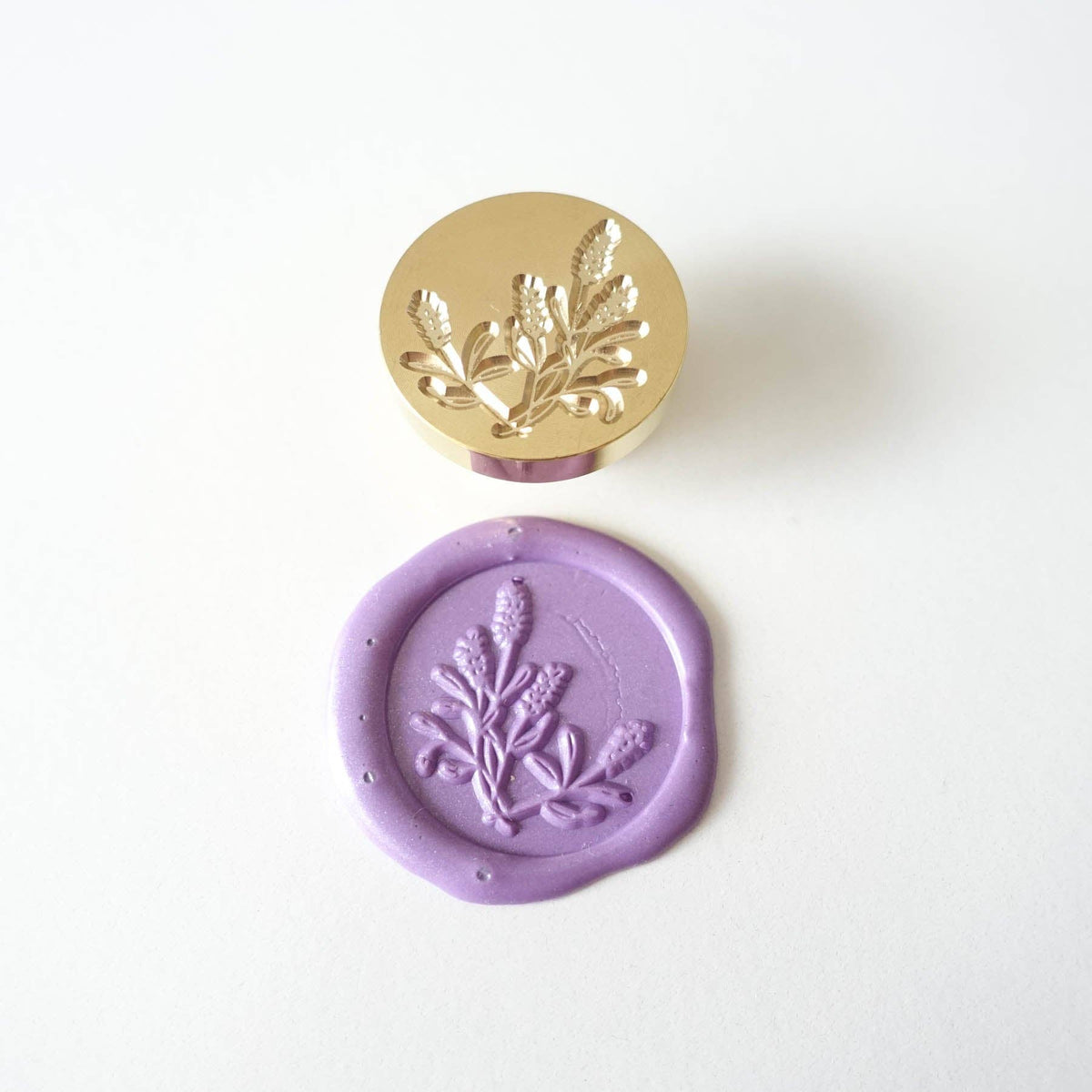 Lavender flowers wax seal stamp or stamp head