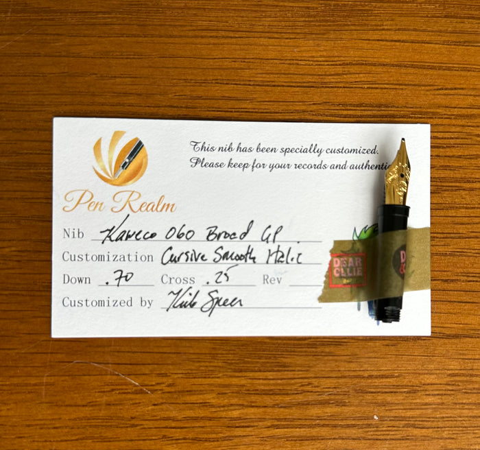 Kaweco 060 Nib Broad GP - Cursive Smooth Italic