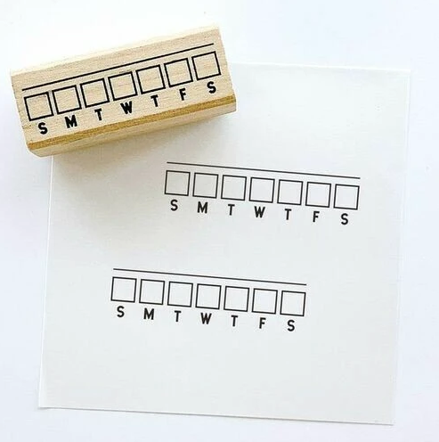 Kodomo No Kao Rubber Stamp - Journal Days of the Week