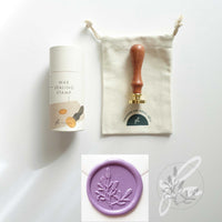 Lavender flowers wax seal stamp or stamp head