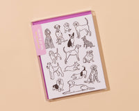 Dog Pile Letterpress Greeting Card - Pet Parent