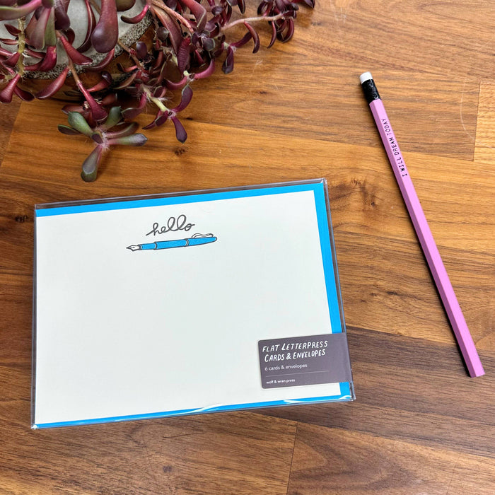 Fountain Pen Hello Flat Stationery