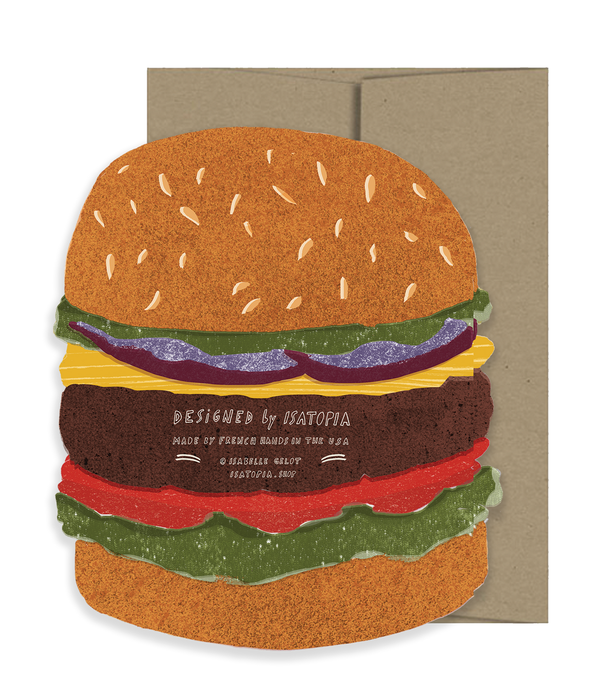 Hamburger Card - American Collection Die Cut