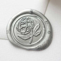 Peony flower wax seal stamp
