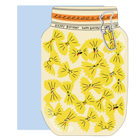 Pasta jar- Die cut greeting card