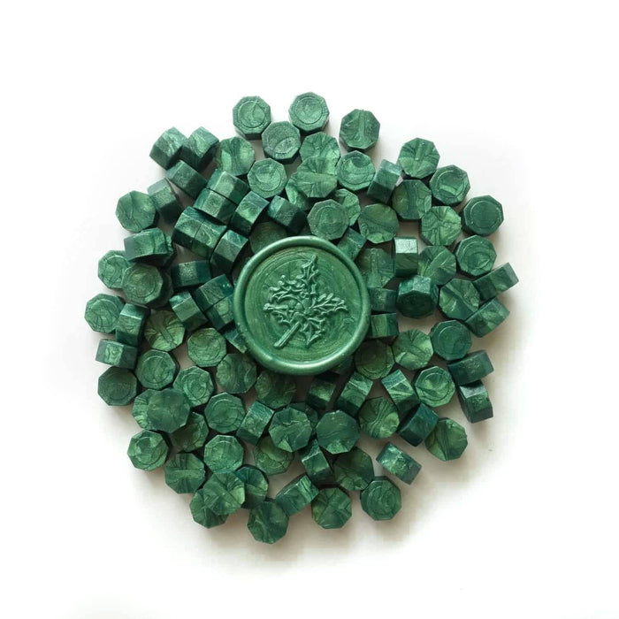 Forest Green 100pcs sealing wax beads