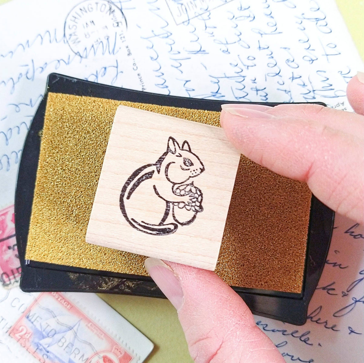 Chipmunk Rubber Stamp