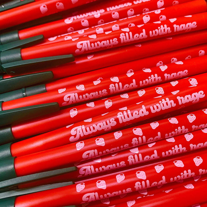 Always Filled With Rage Strawberry Retro Ballpoint Pen