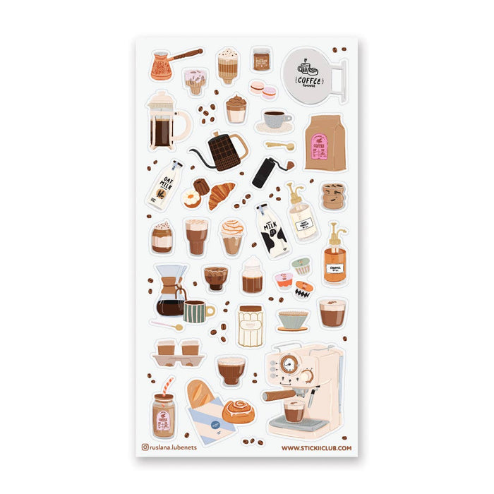 Cafe Vibes Sticker Sheet